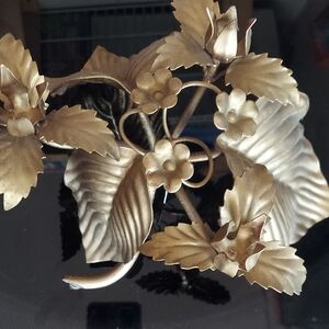 Gold Floral Metal  Decor S. Salvadori Made In Italy